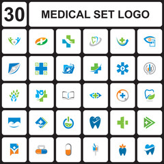 medical set logo , healthy set logo
