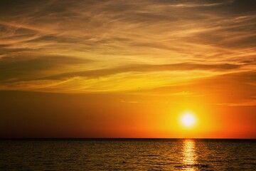 sunset over the sea