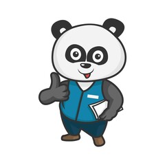 panda Credit Services character vector illustration