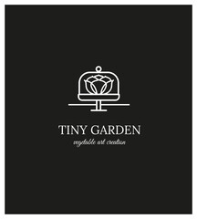 logo, fleuriste, création, jardin miniature