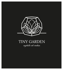 bocal, aquarium, création, fleuriste, logo