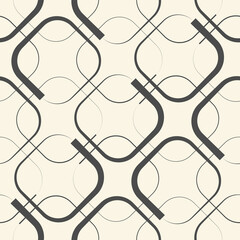 Seamless Minimalistic Pattern. Monochrome Geometric Background