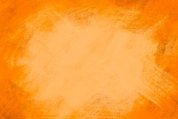 Horizontal yellow and orange grunge textured illustration for wall banner with blank background