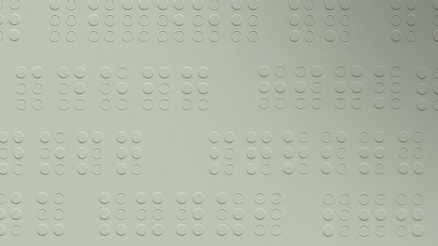paper with braille text. the text is the well known 'lorem ipsum' (3d render)