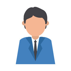 businessman character cartoon male executive isolated icon design