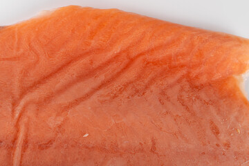 Frozen Wrinkled Fish Skin Texture Background Close Up