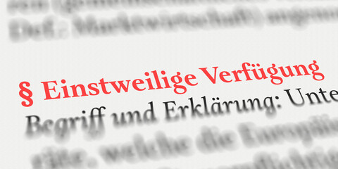 Einstweilige Verfügung rechtlich erklärt