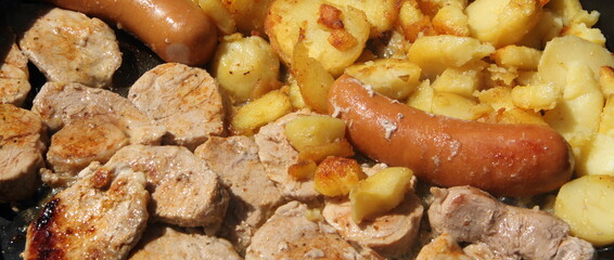 pork with sausage and potatoes