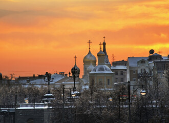 Evening in Moscow. Russia