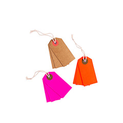 Blank label tag isolated on white background. Price tag. Sale concept.