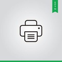 Printer icon vector. Fax sign