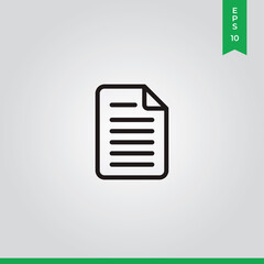  Document icon vector. File sign
