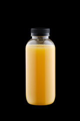 Plastic bottle with orange juice