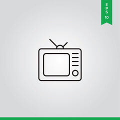 Television icon vector. TV sign