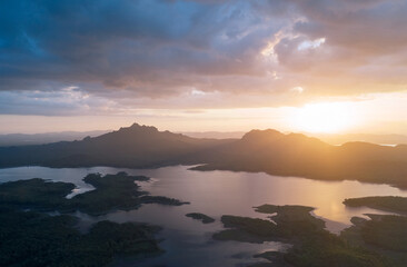 Aerial view north of thailand.