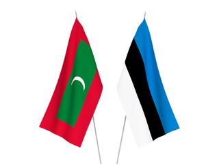 Maldives and Estonia flags