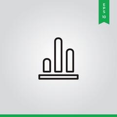 Graphic icon vector. Chart sign