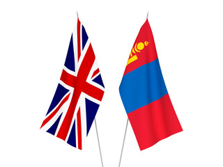 Fototapeta na wymiar Great Britain and Mongolia flags