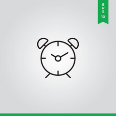 Alarm icon vector. Clock sign
