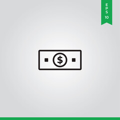 Money icon vector. Cash sign