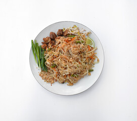 fried rice with meat, wok food