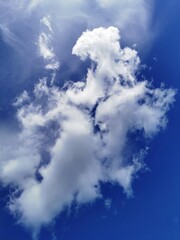white cloud in a blue sky