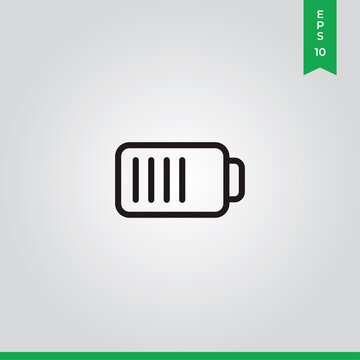 Battery icon vector. Charge sign