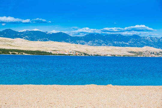 Croatia, beautiful sand Zrce beach on Pag island
