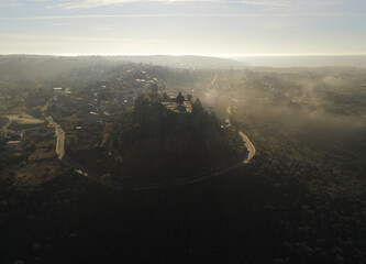 Aerial view in beautiful landscape . Zamora,Spain. Drone Photo