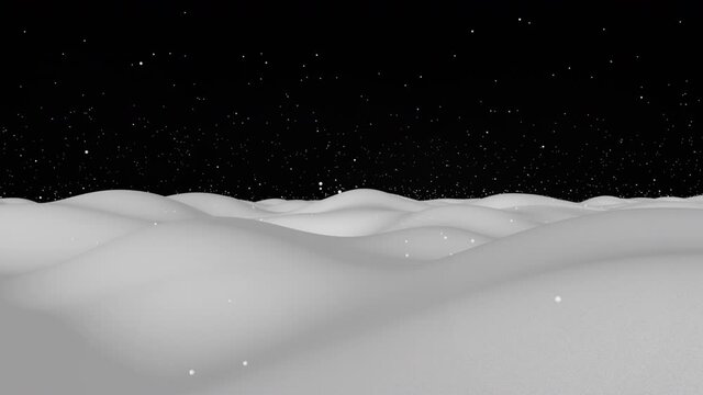 Lens Distortion Snow, falling snow isolated on black background in 4K to be used for composing, motion graphics, Large and small snow snowflakes, Isolated falling snow, Alpha, Ethereal, Intense, Storm