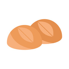 bread menu bakery food product flat style icon