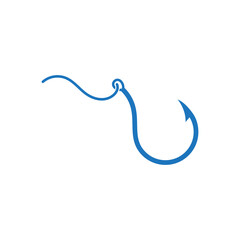 Fishing hook icon design template vector