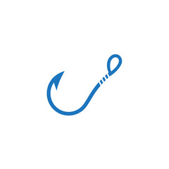Fishing hook icon design template vector