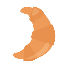 bread croissant menu bakery food product flat style icon