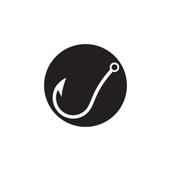 Fishing hook icon design template vector