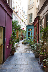 Fototapeta na wymiar street in the old town of paris