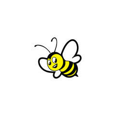 cute hive bee ,bee cute cartoon logo
