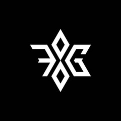 FG monogram logo with star shape and luxury style