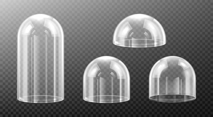 Spherical glass domes on transparent background. Vector illustration © Vector_Artist