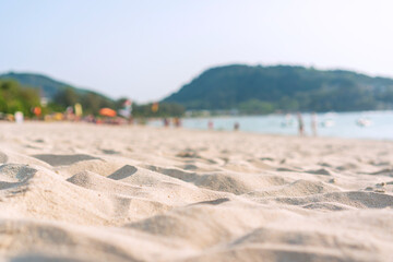 sea sand sky in summer. Copy space, close up