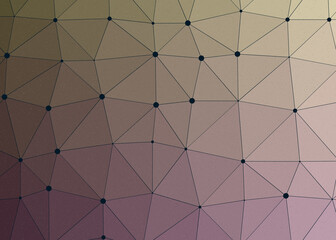 Antique Gold color Abstract color Low-Polygones Generative Art background illustration