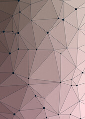 Soft Pink color Abstract color Low-Polygones Generative Art background illustration