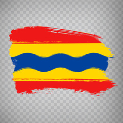 Flag of Overijssel brush strokes. Flag of Overijssel on transparent background for your web site design, logo, app, UI. Netherlands. EPS10.