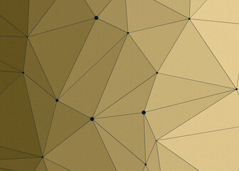 Golden Orange color Abstract color Low-Polygones Generative Art background illustration