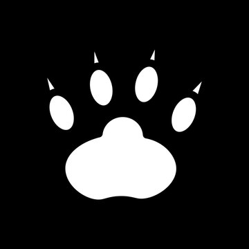 Animal footprint icon vector