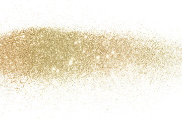 Fototapeta na wymiar Gold glitter on white background for your design