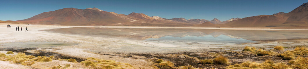 Panoramic view at White Lagoon - South of Bolivia.
