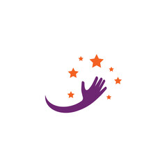Hand and star logo