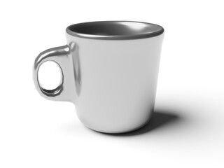 Gray cup isolated on a white background