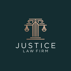 Symbol of the law of premium justice. law firm, law offices, attorney services,